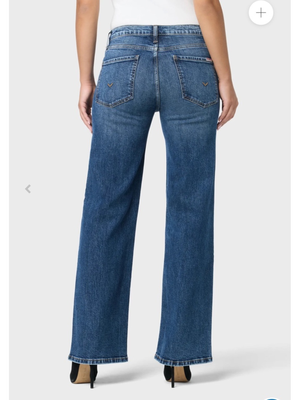 Hudson Rosalie Jeans Medium Blue Wide-Leg High-Rise Ankle Jeans Size 28 - Picture 3 of 10